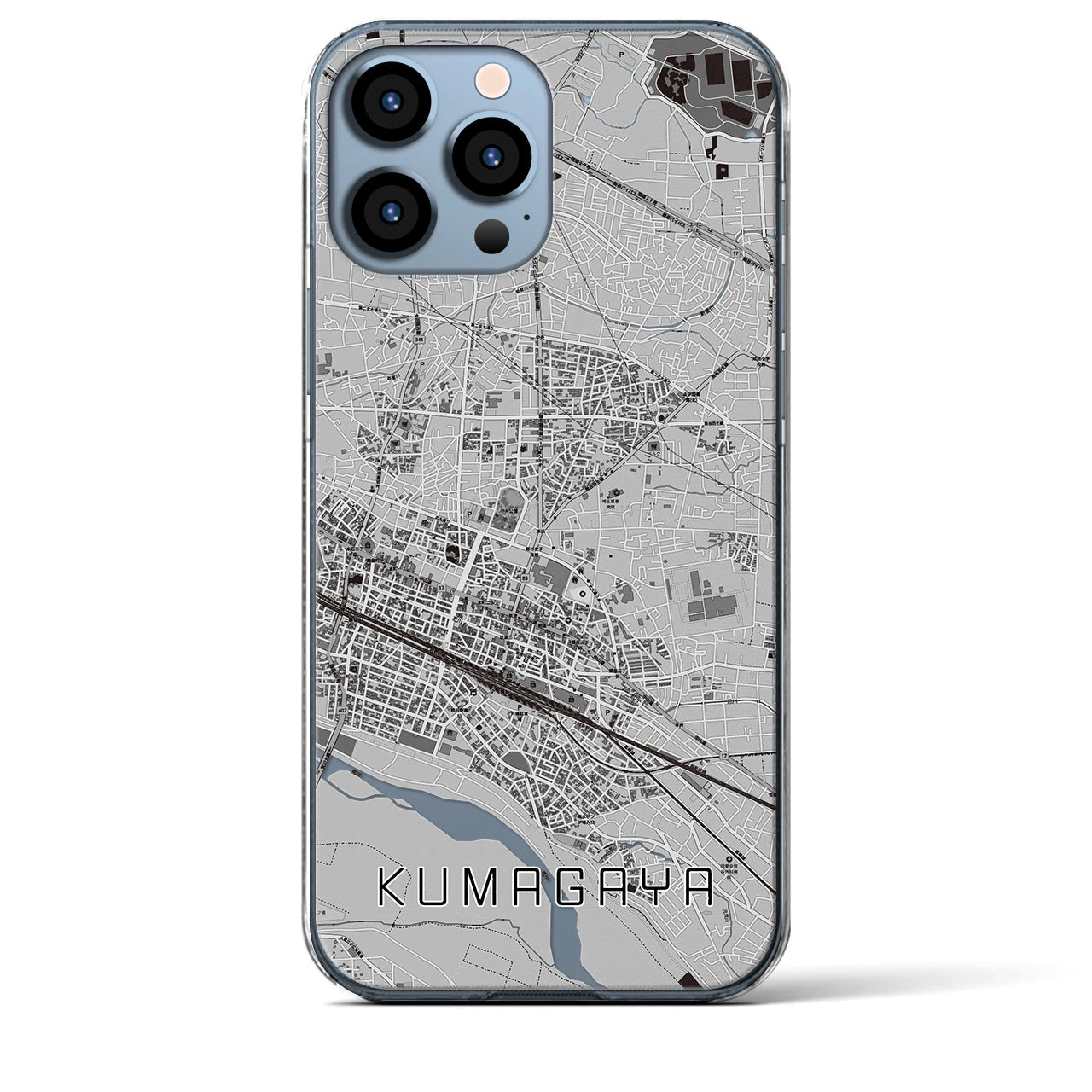 【熊谷(埼玉県)】地図柄iPhoneケース(クリアタイプ)