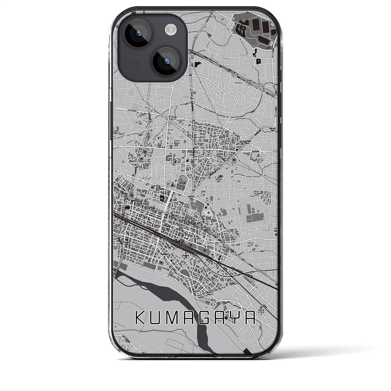 【熊谷(埼玉県)】地図柄iPhoneケース(クリアタイプ)
