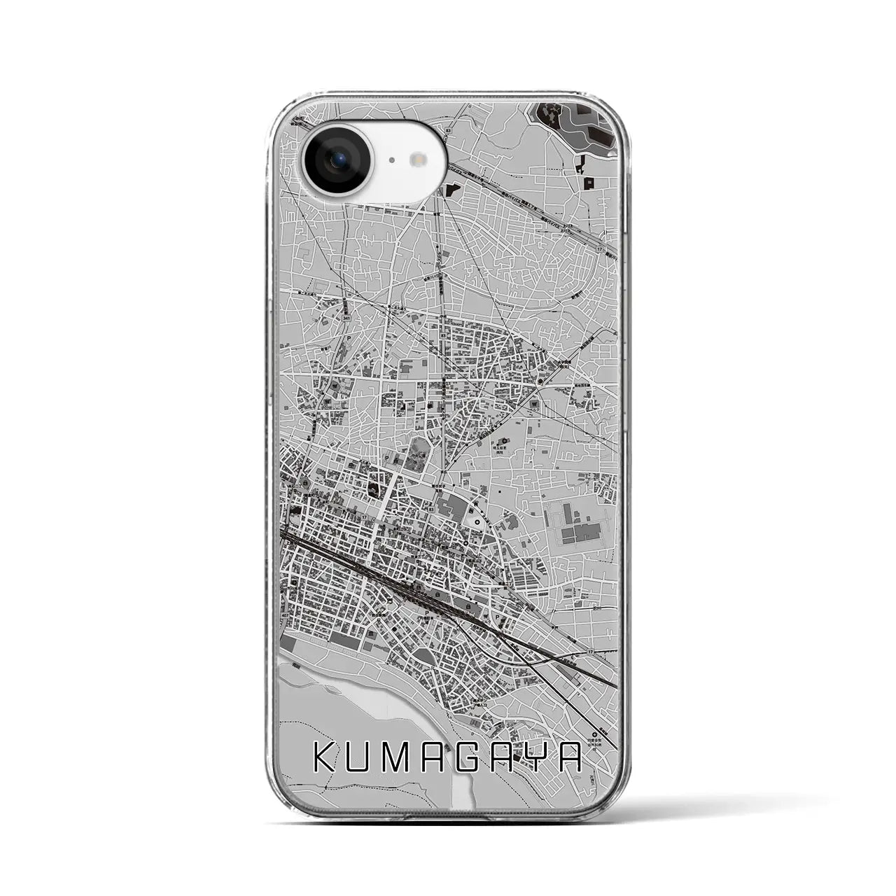 【熊谷(埼玉県)】地図柄iPhoneケース(クリアタイプ)