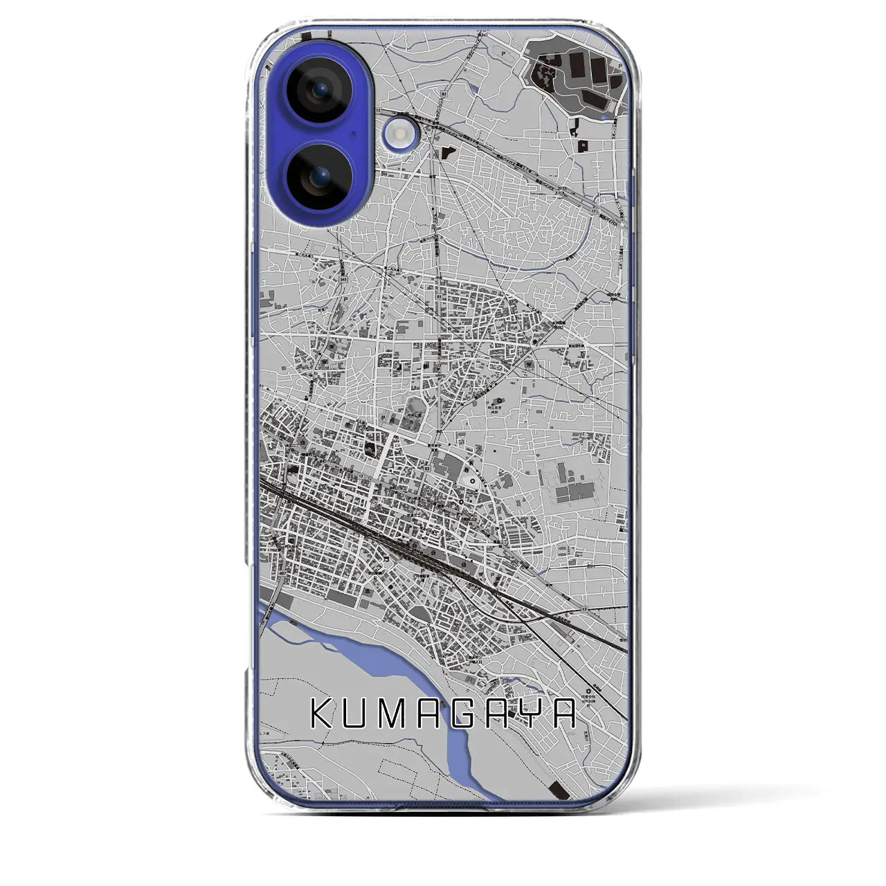 【熊谷(埼玉県)】地図柄iPhoneケース(クリアタイプ)