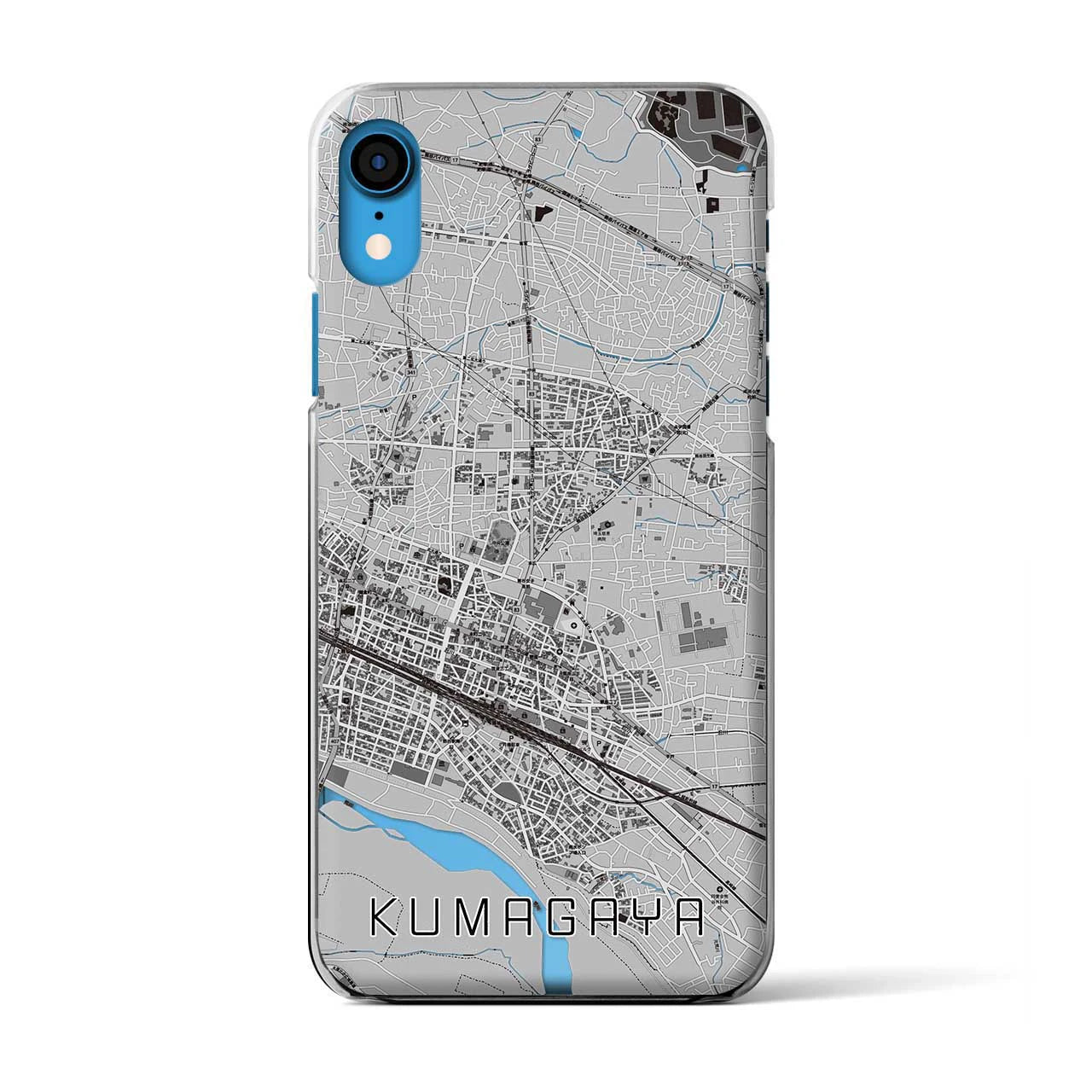 【熊谷(埼玉県)】地図柄iPhoneケース(クリアタイプ)