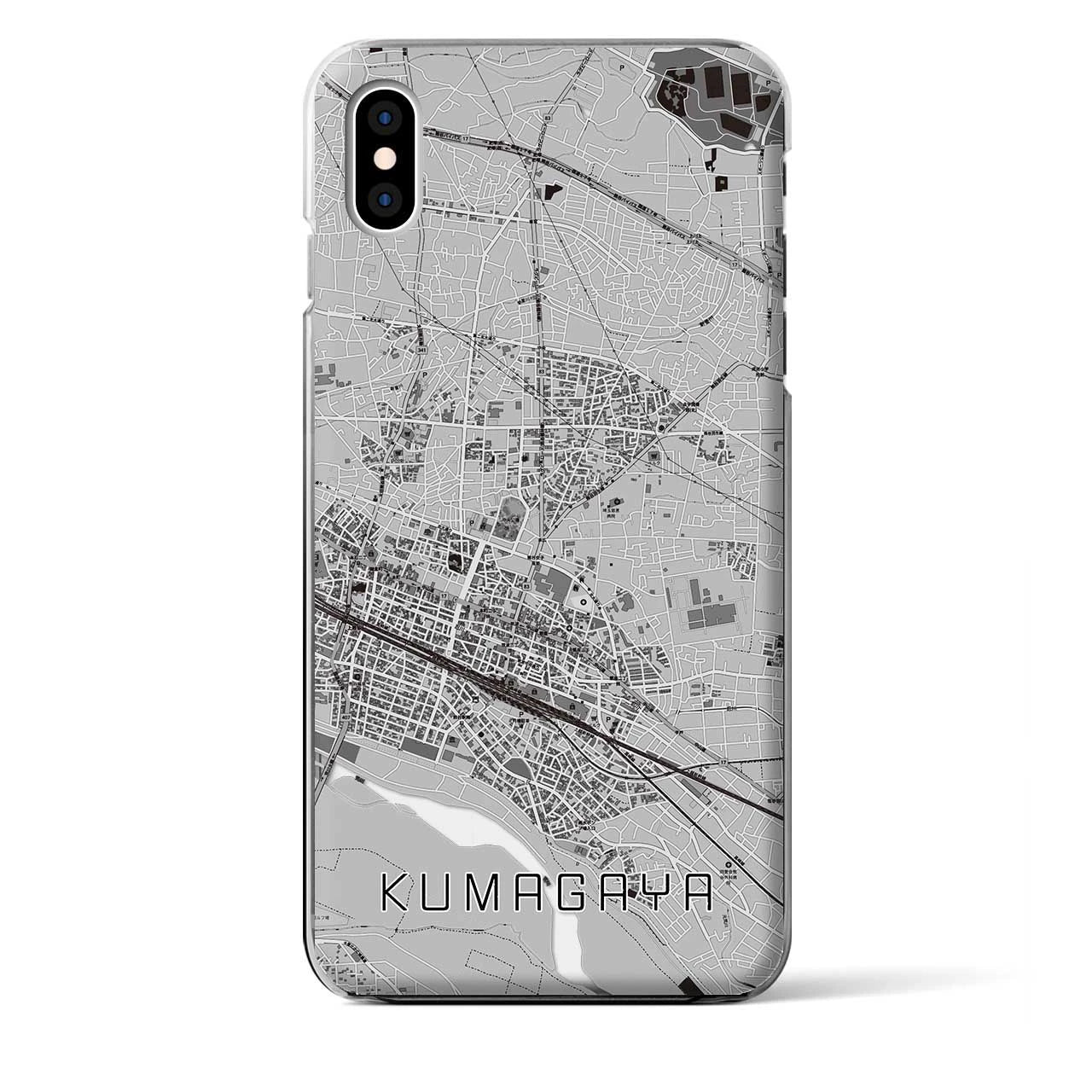 【熊谷(埼玉県)】地図柄iPhoneケース(クリアタイプ)