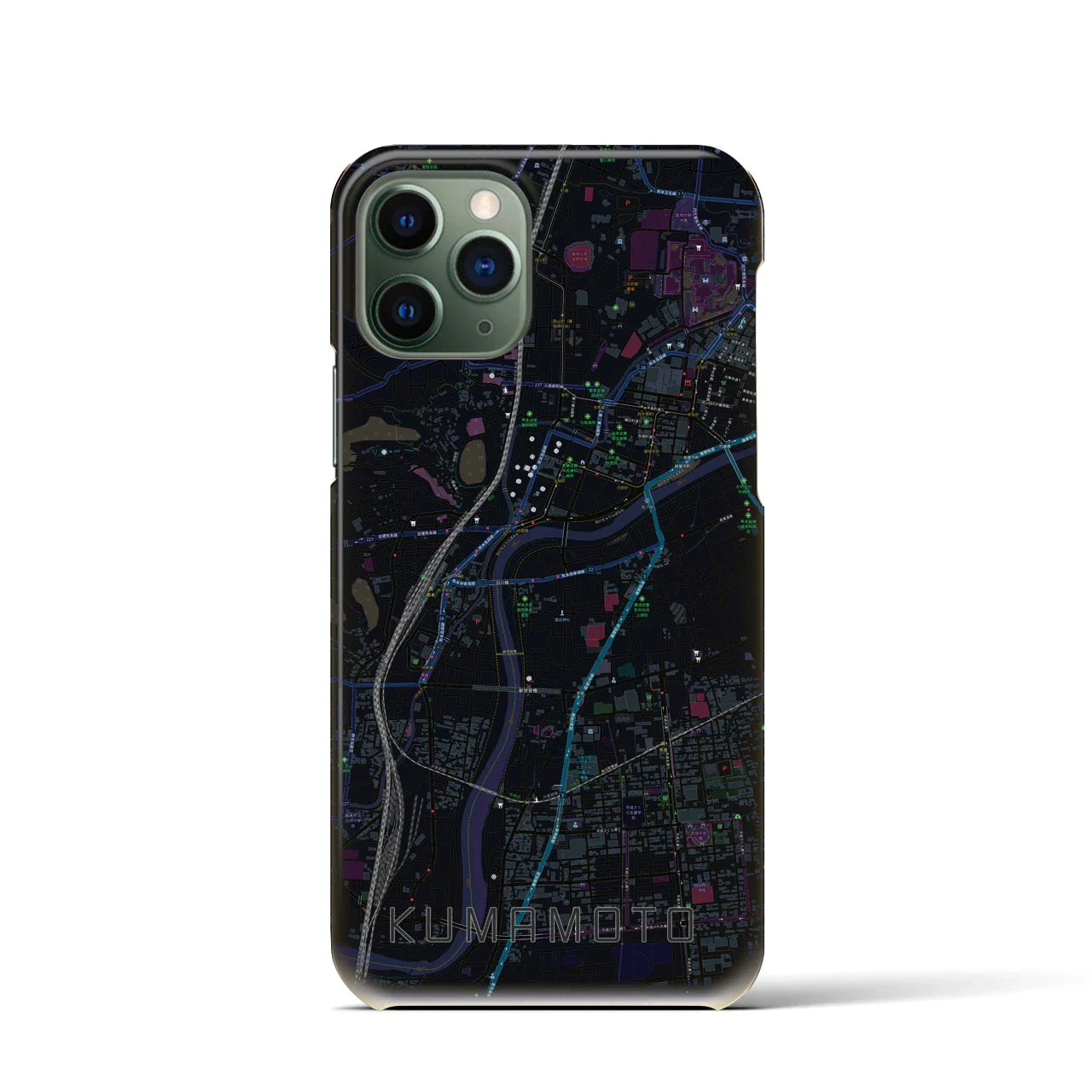 【熊本(熊本県)】地図柄iPhoneケース(バックカバータイプ)