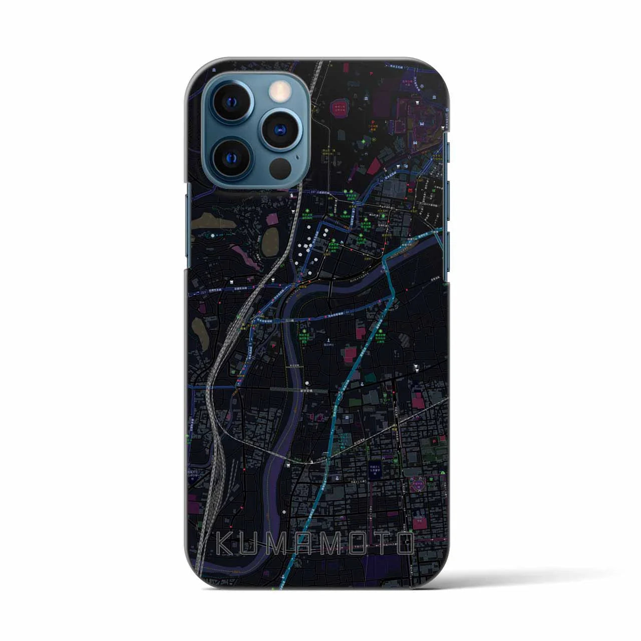 【熊本(熊本県)】地図柄iPhoneケース(バックカバータイプ)