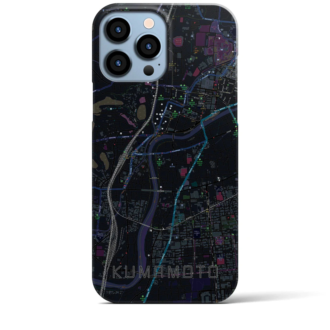【熊本(熊本県)】地図柄iPhoneケース(バックカバータイプ)