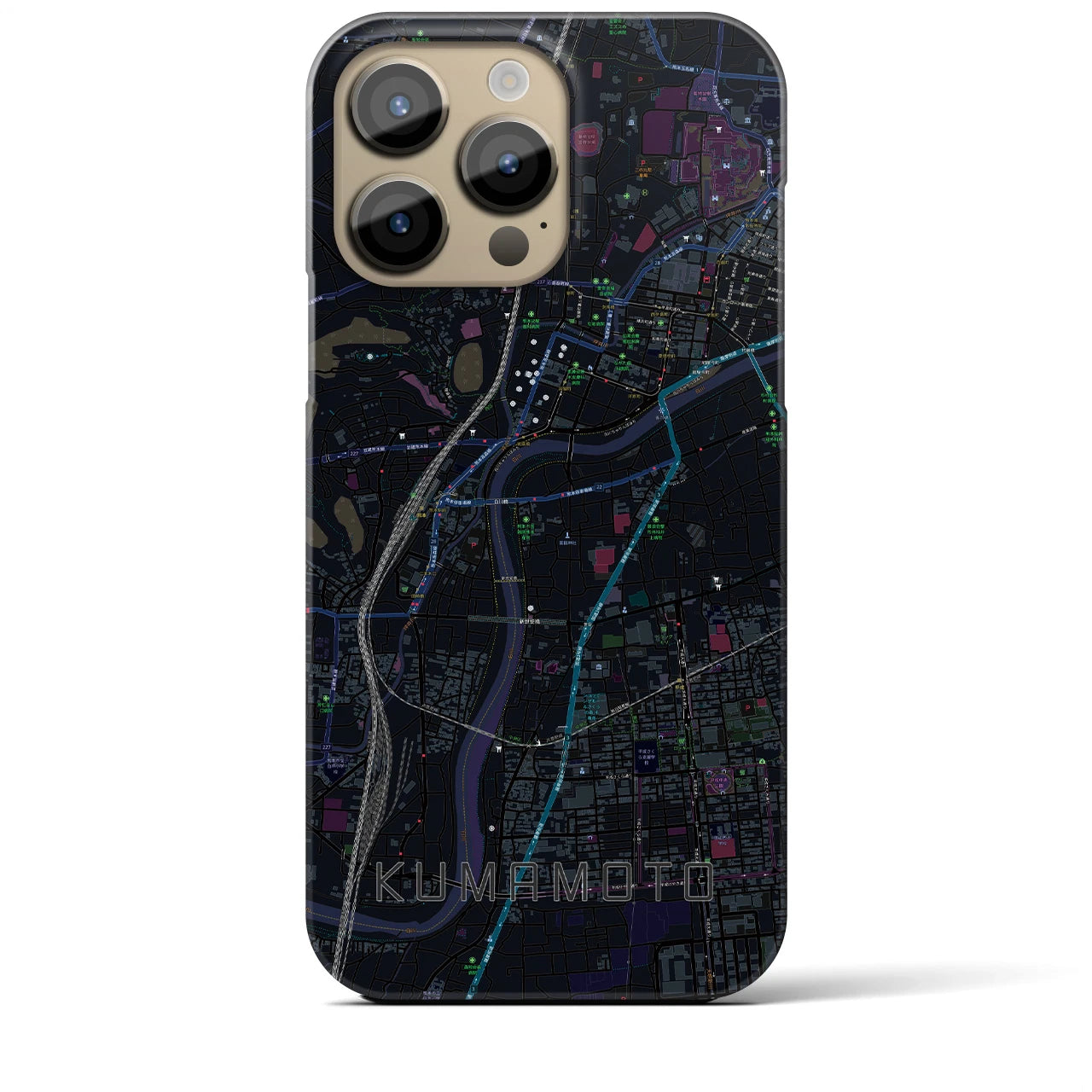 【熊本(熊本県)】地図柄iPhoneケース(バックカバータイプ)