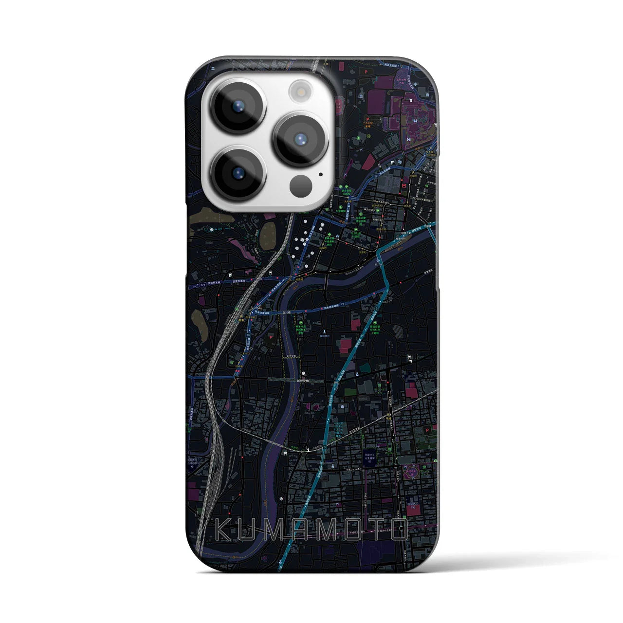 【熊本(熊本県)】地図柄iPhoneケース(バックカバータイプ)