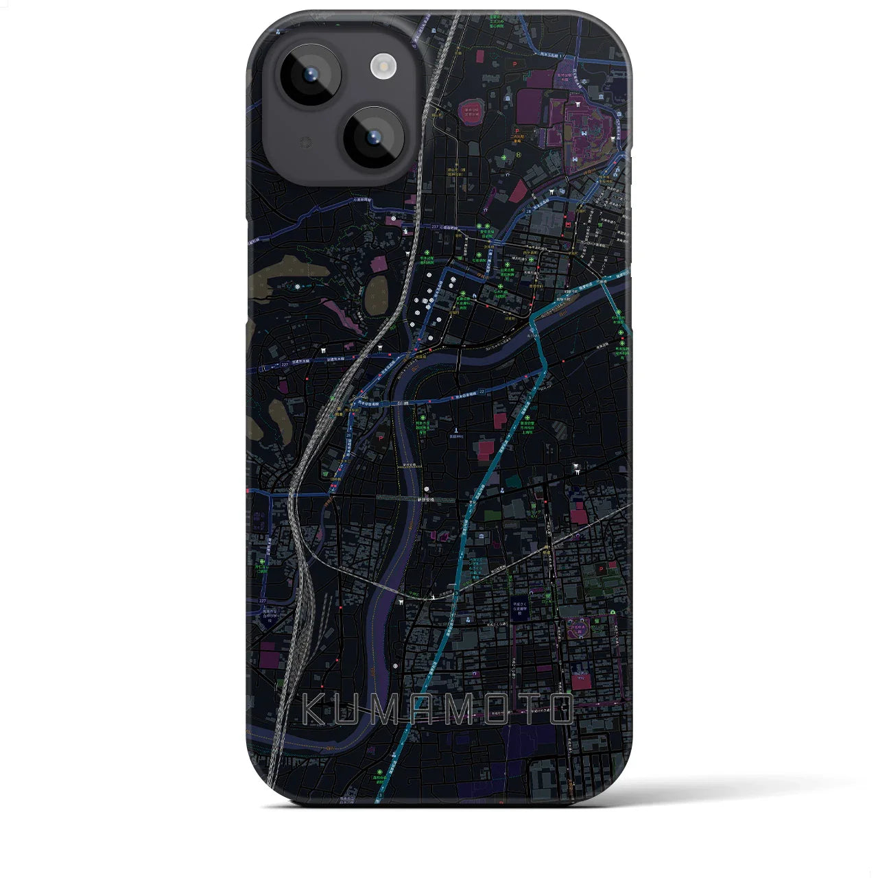 【熊本(熊本県)】地図柄iPhoneケース(バックカバータイプ)
