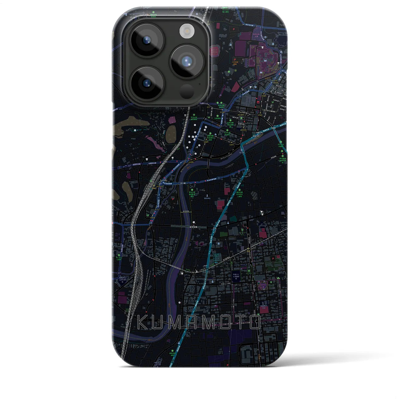 【熊本(熊本県)】地図柄iPhoneケース(バックカバータイプ)