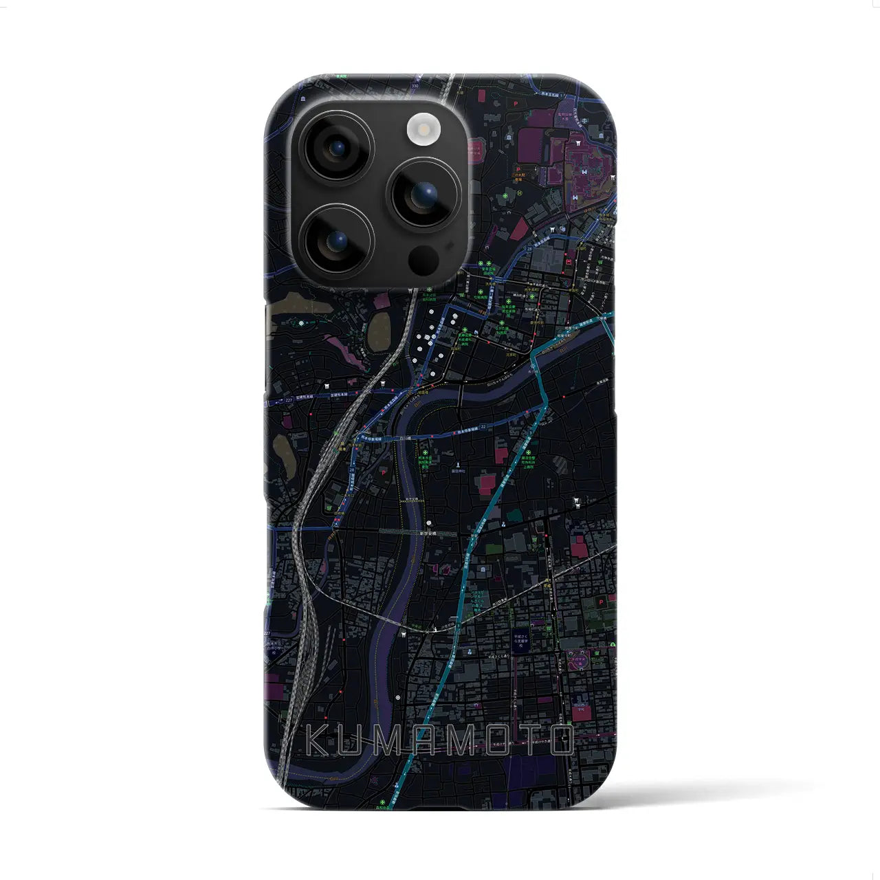 【熊本(熊本県)】地図柄iPhoneケース(バックカバータイプ)