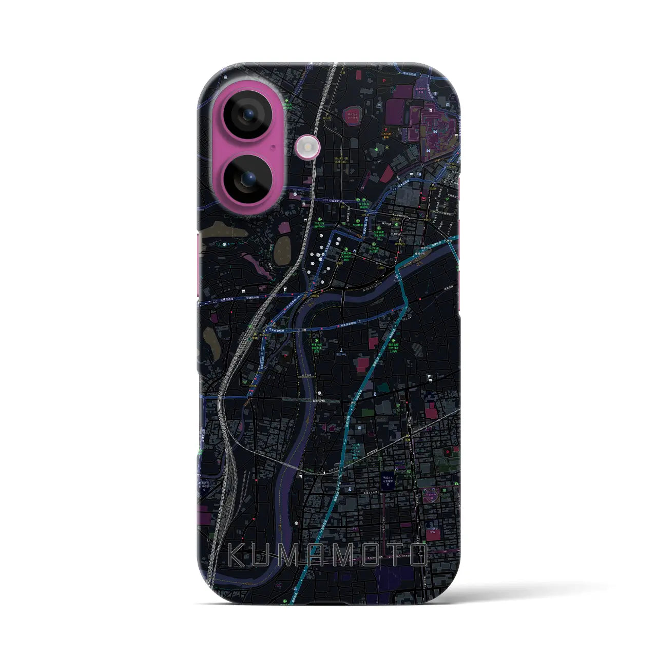 【熊本(熊本県)】地図柄iPhoneケース(バックカバータイプ)