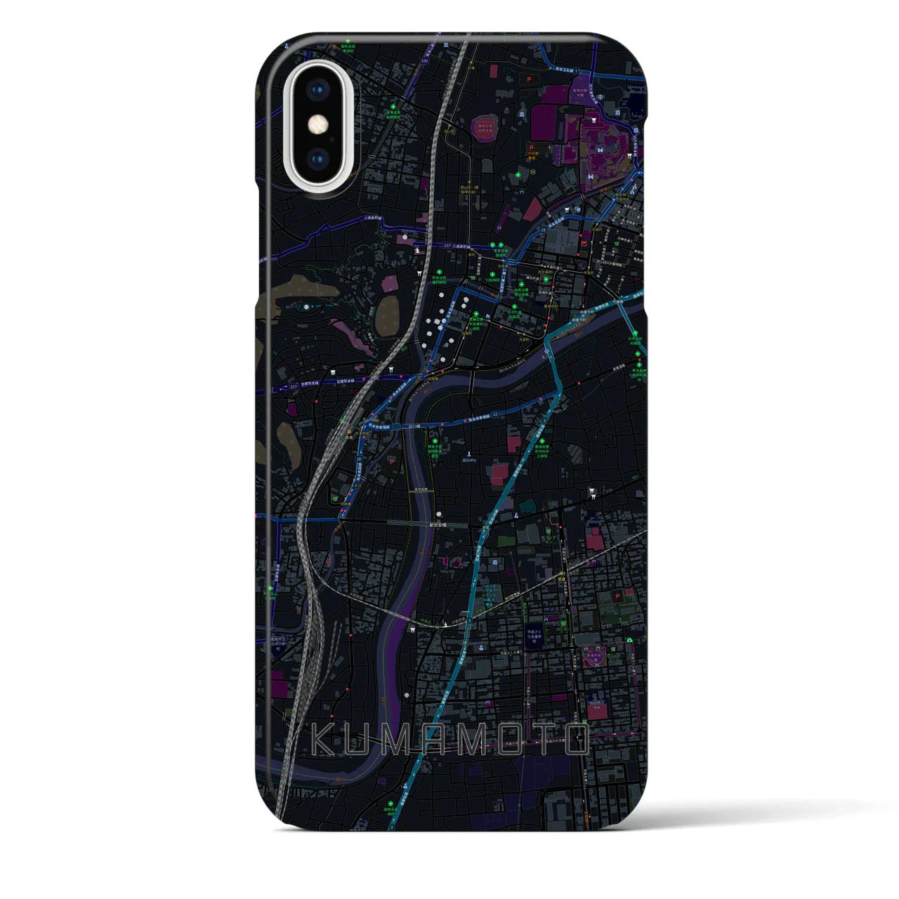 【熊本(熊本県)】地図柄iPhoneケース(バックカバータイプ)