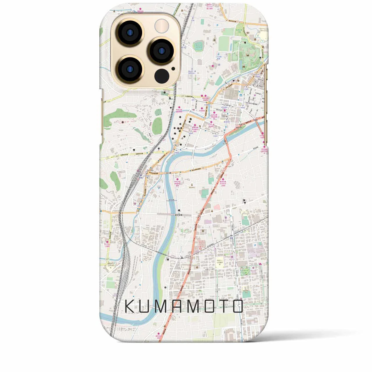 【熊本(熊本県)】地図柄iPhoneケース(バックカバータイプ)