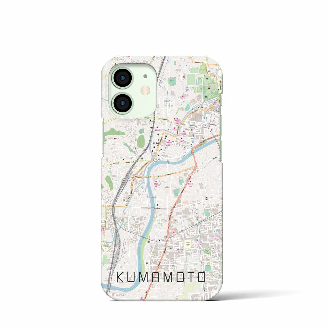 【熊本(熊本県)】地図柄iPhoneケース(バックカバータイプ)