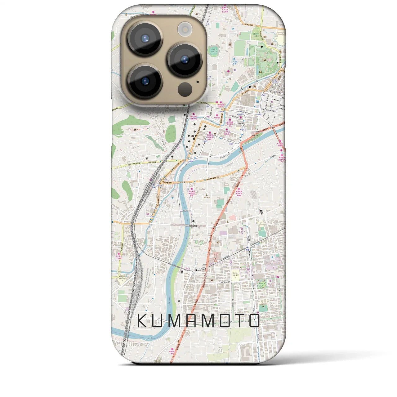 【熊本(熊本県)】地図柄iPhoneケース(バックカバータイプ)