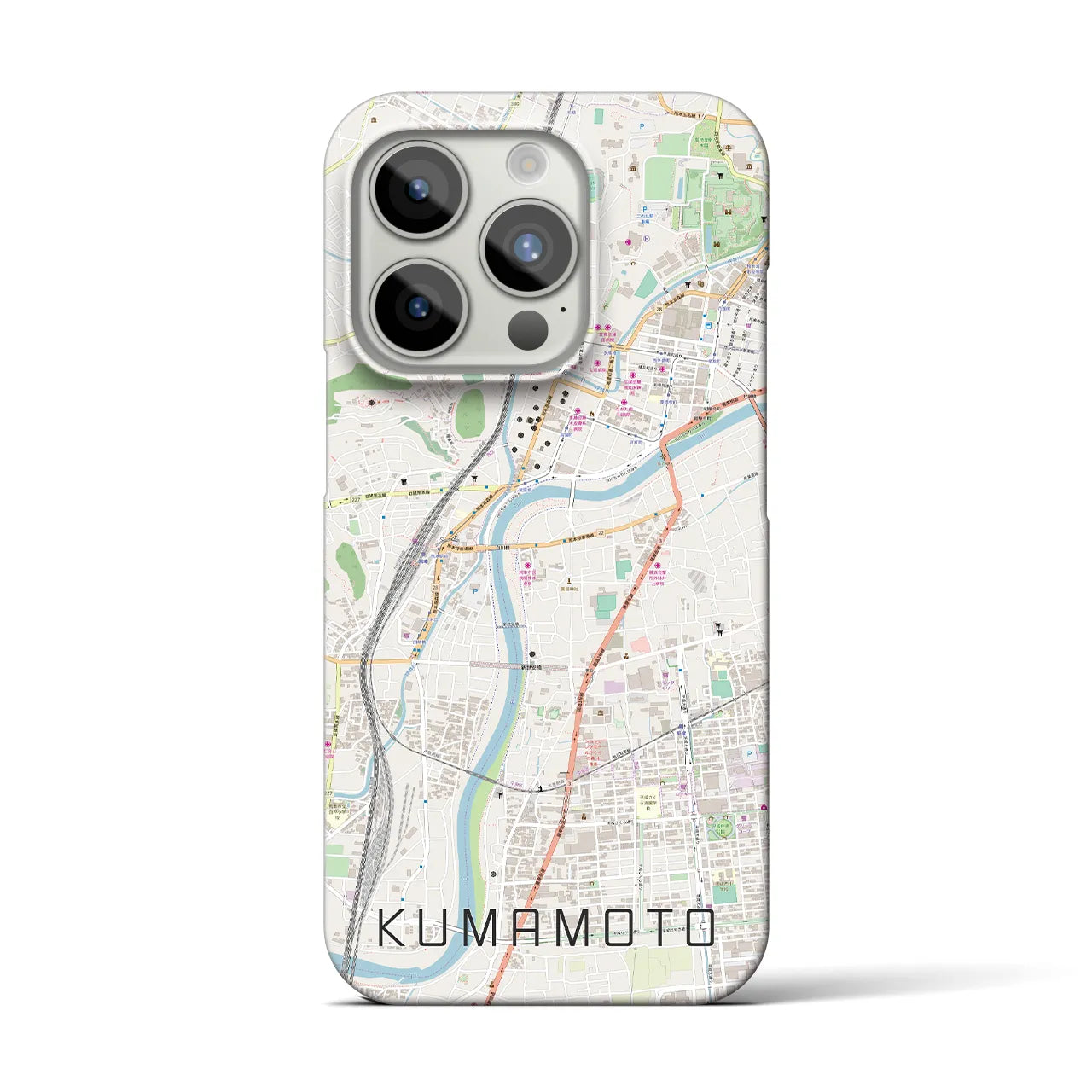 【熊本(熊本県)】地図柄iPhoneケース(バックカバータイプ)