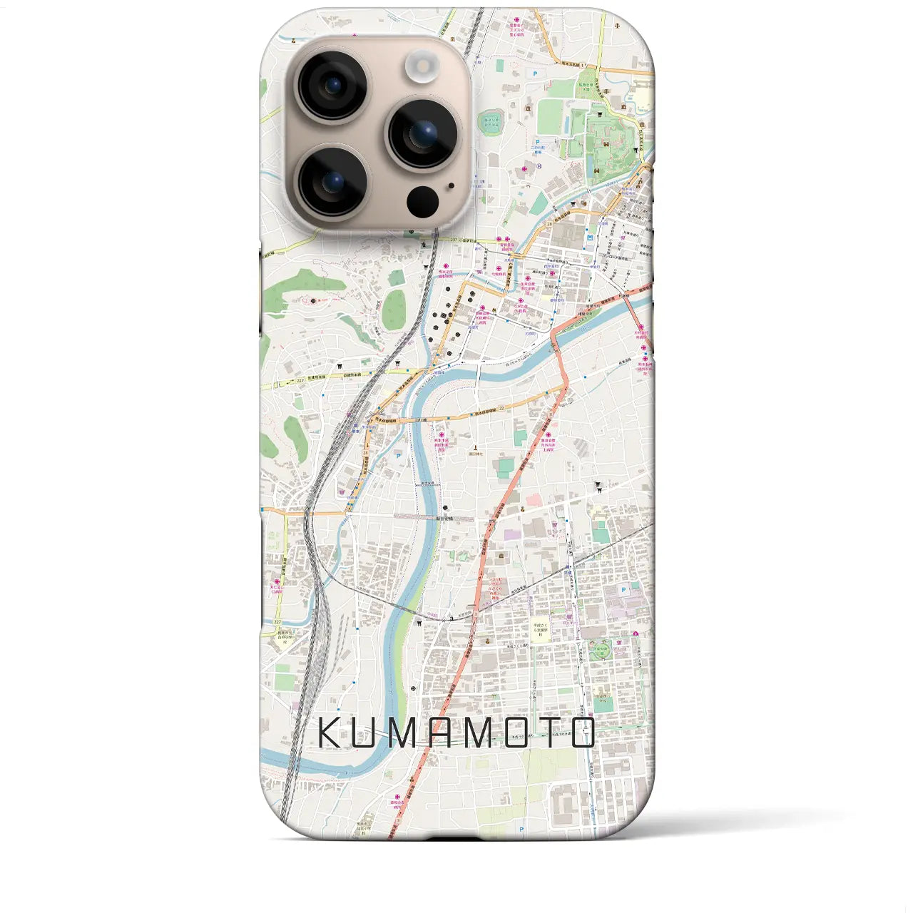 【熊本(熊本県)】地図柄iPhoneケース(バックカバータイプ)
