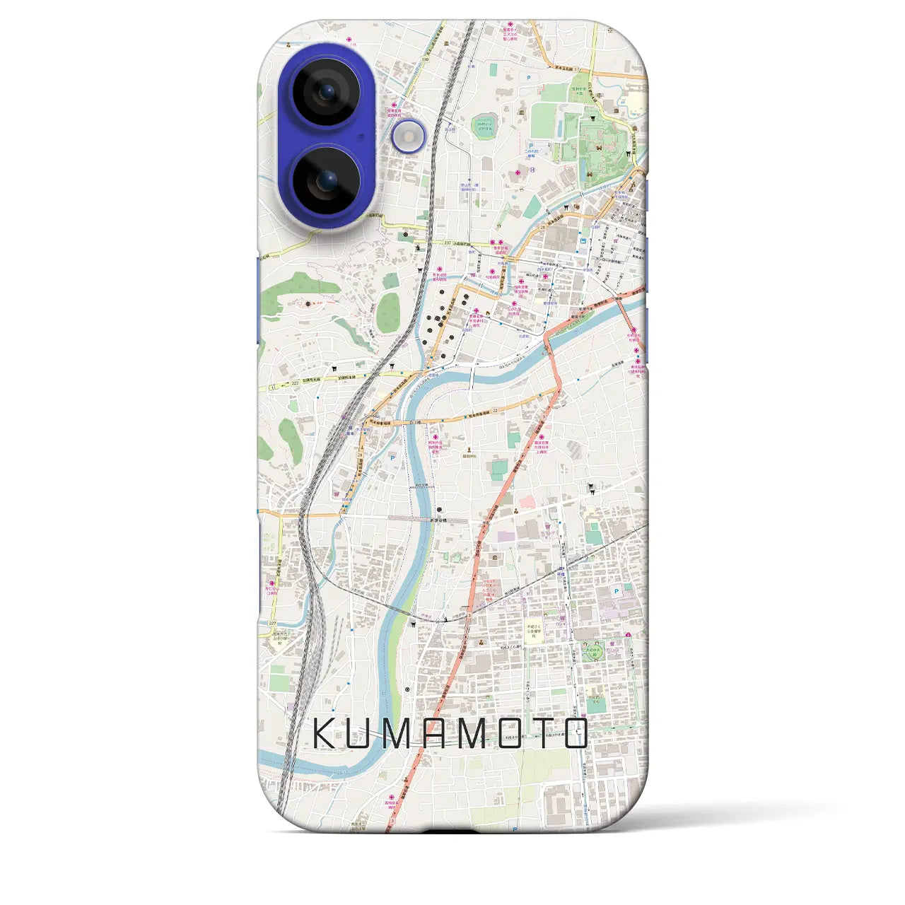 【熊本(熊本県)】地図柄iPhoneケース(バックカバータイプ)ナチュラル・iPhone 16 Pro Max 用