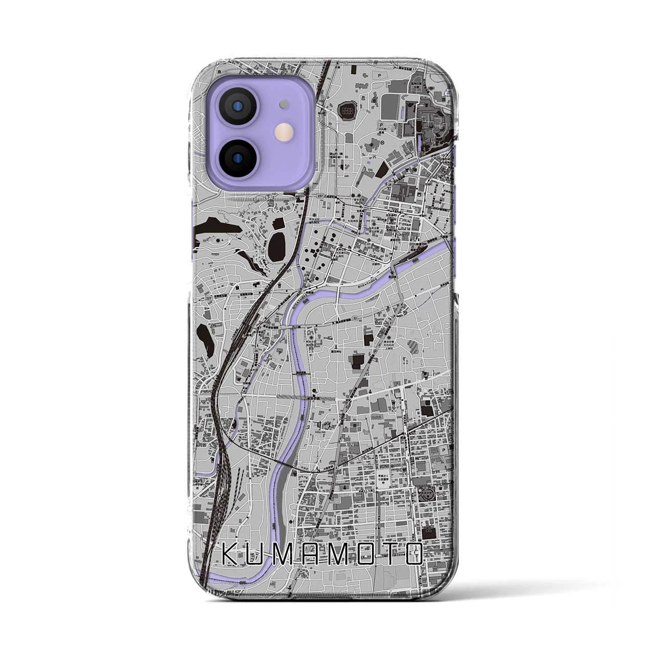 【熊本(熊本県)】地図柄iPhoneケース(クリアタイプ)