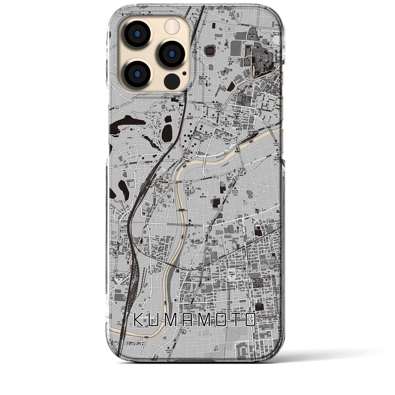 【熊本(熊本県)】地図柄iPhoneケース(クリアタイプ)