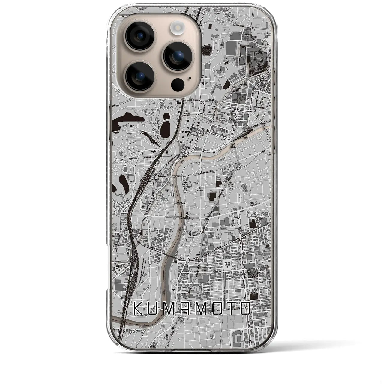 【熊本(熊本県)】地図柄iPhoneケース(クリアタイプ)