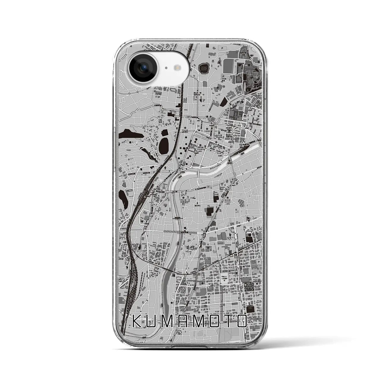 【熊本(熊本県)】地図柄iPhoneケース(クリアタイプ)