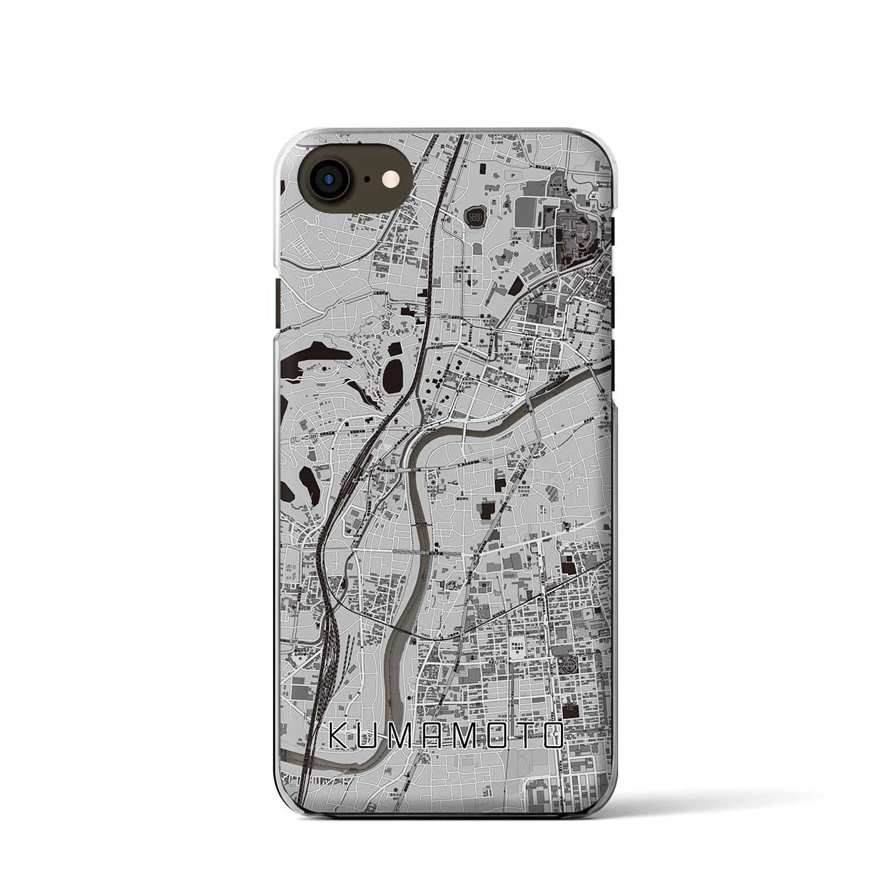 【熊本(熊本県)】地図柄iPhoneケース(クリアタイプ)