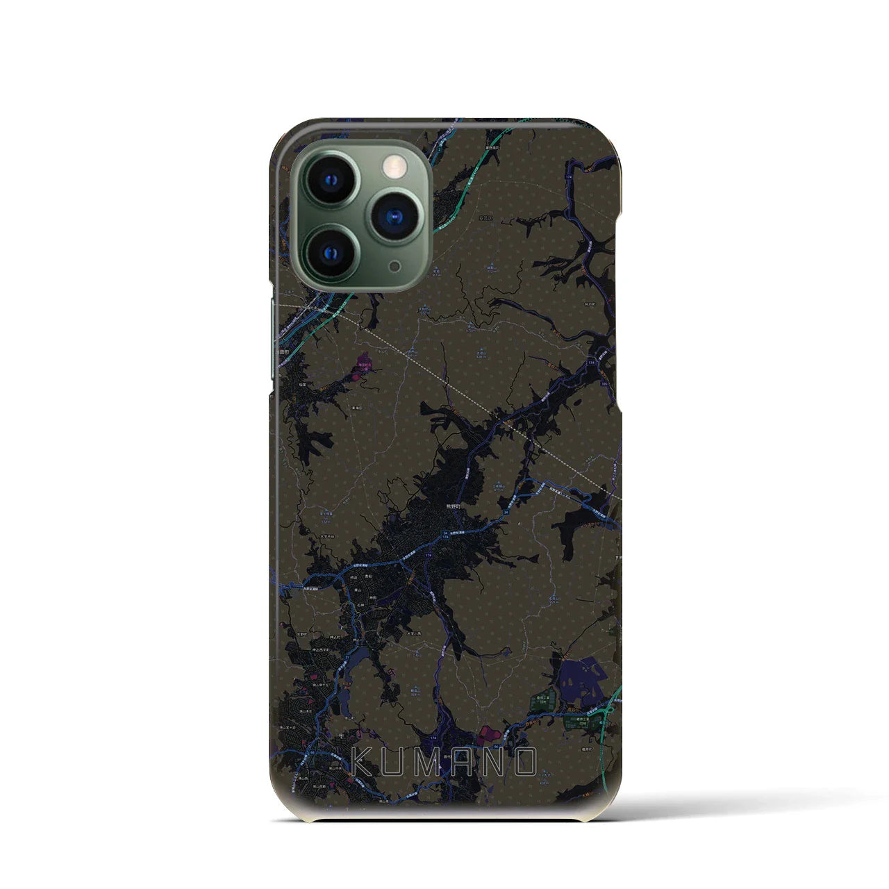 【熊野(広島県)】地図柄iPhoneケース(バックカバータイプ)