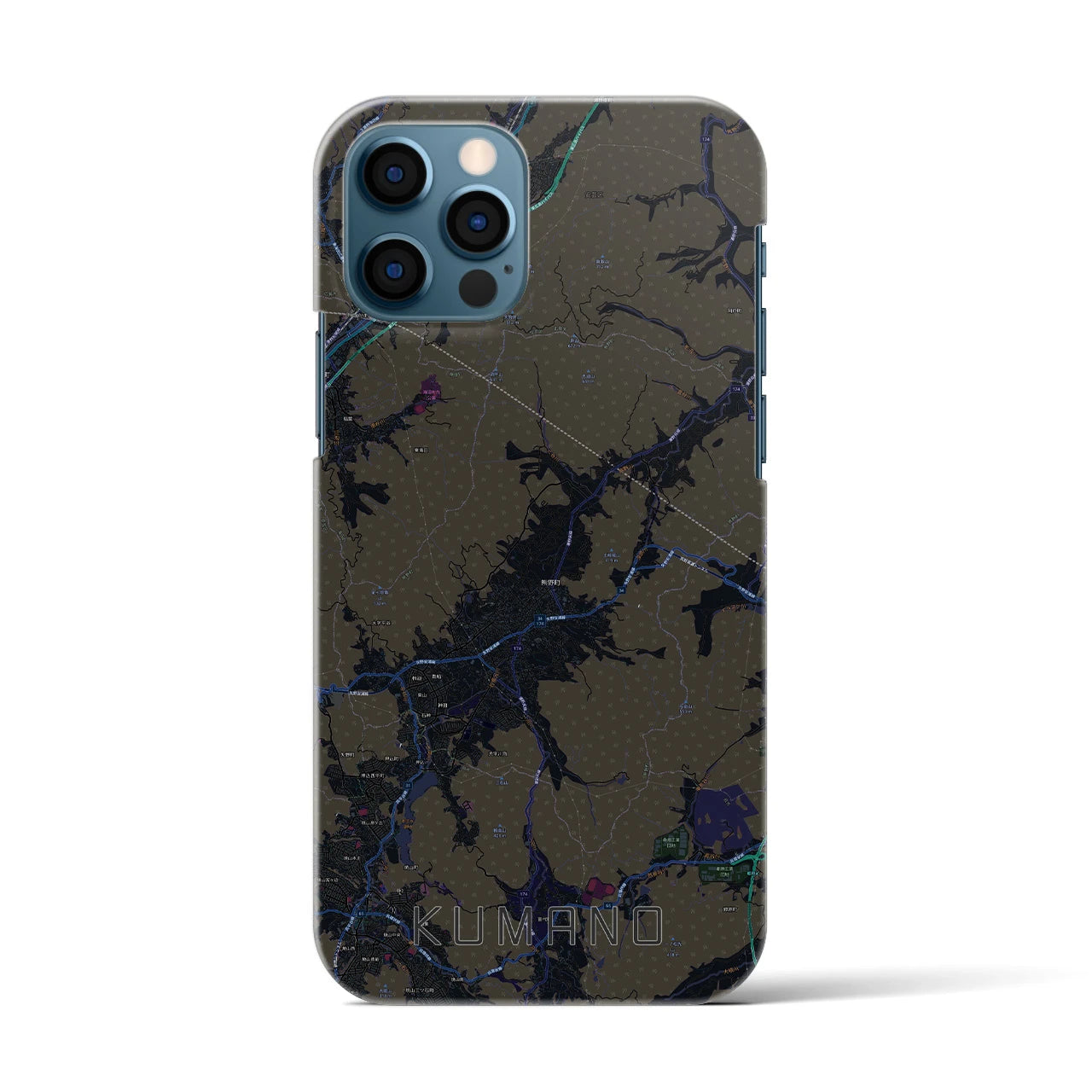 【熊野(広島県)】地図柄iPhoneケース(バックカバータイプ)