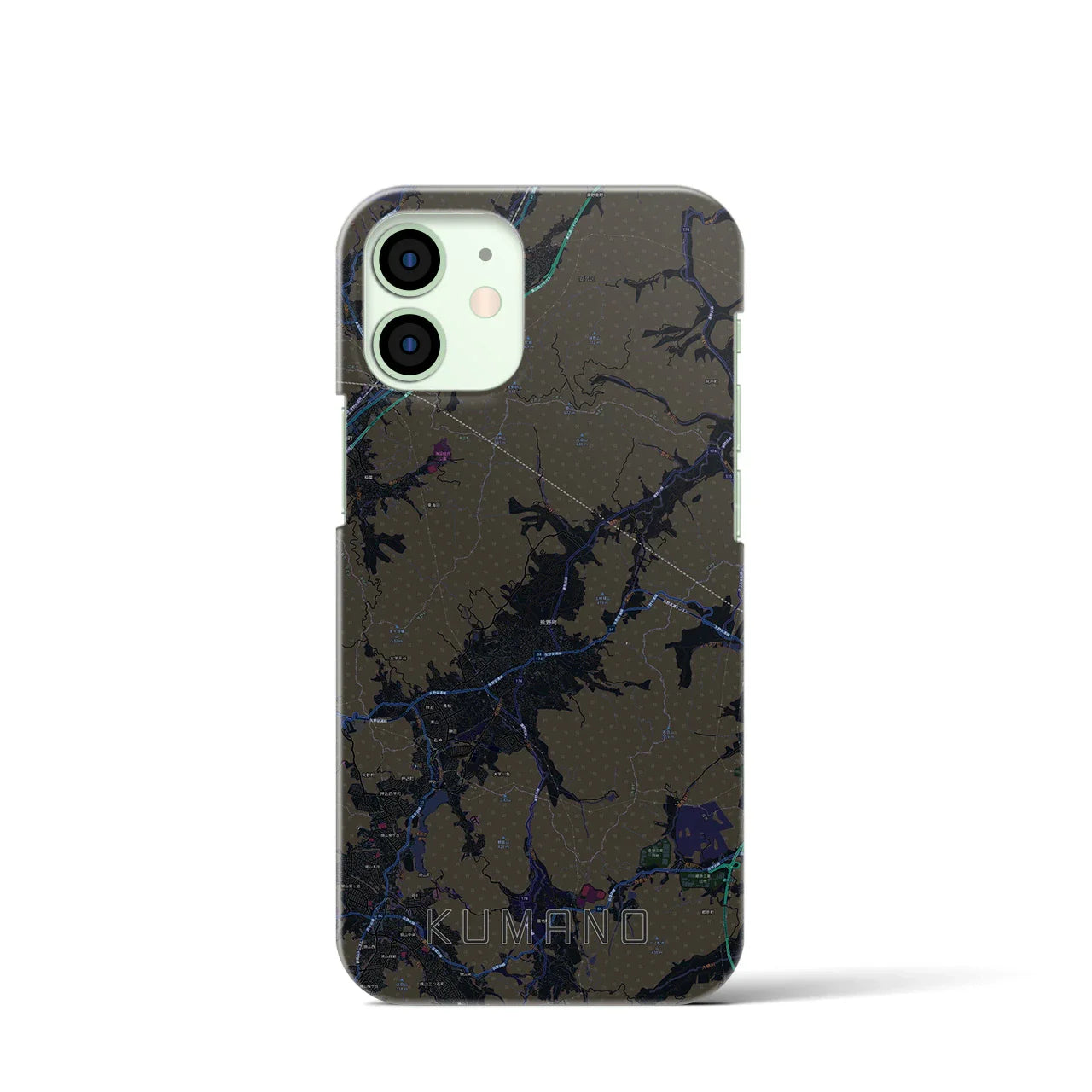 【熊野(広島県)】地図柄iPhoneケース(バックカバータイプ)
