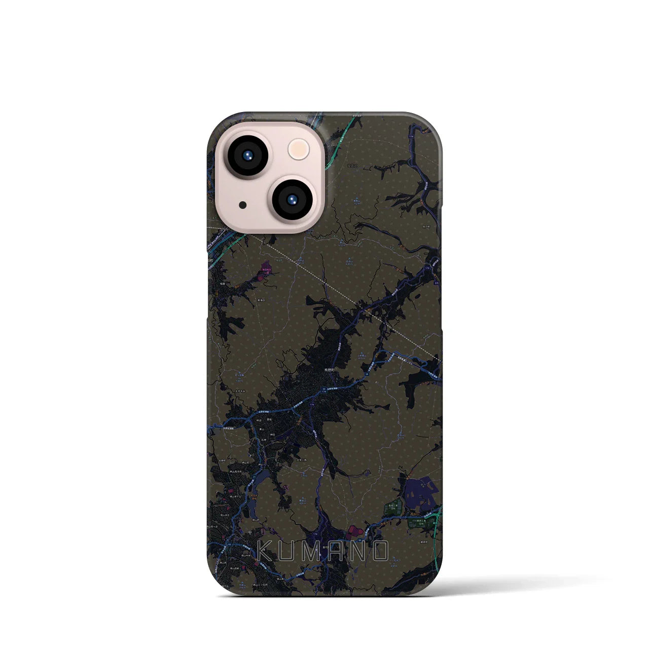 【熊野(広島県)】地図柄iPhoneケース(バックカバータイプ)