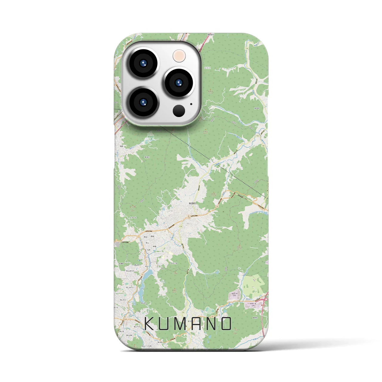 【熊野(広島県)】地図柄iPhoneケース(バックカバータイプ)