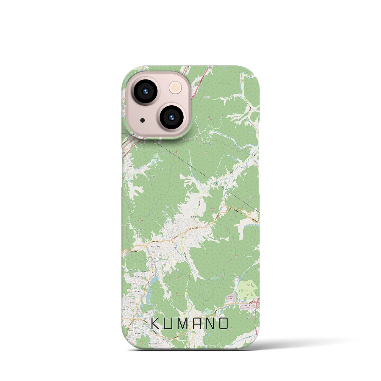 【熊野(広島県)】地図柄iPhoneケース(バックカバータイプ)