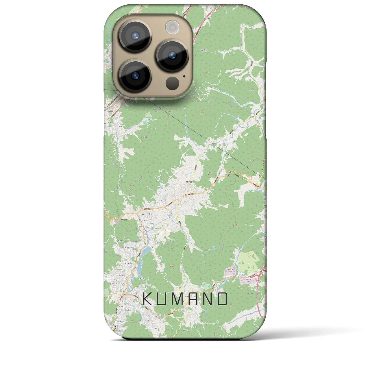 【熊野(広島県)】地図柄iPhoneケース(バックカバータイプ)