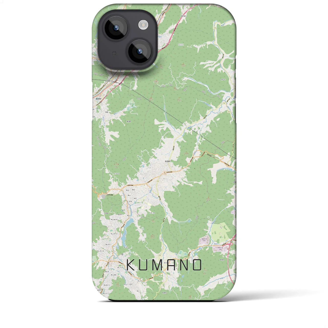 【熊野(広島県)】地図柄iPhoneケース(バックカバータイプ)