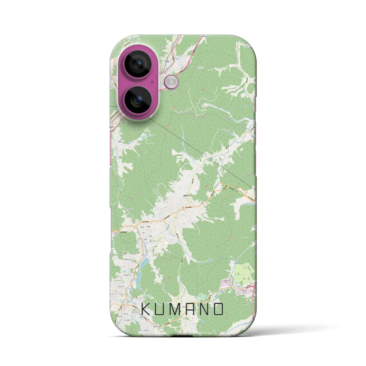【熊野(広島県)】地図柄iPhoneケース(バックカバータイプ)