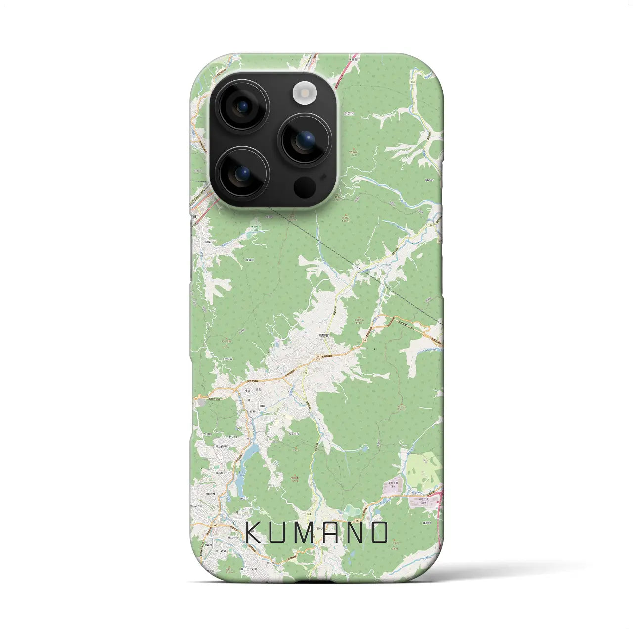 【熊野(広島県)】地図柄iPhoneケース(バックカバータイプ)