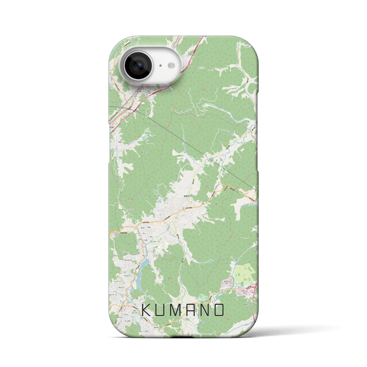 【熊野(広島県)】地図柄iPhoneケース(バックカバータイプ)