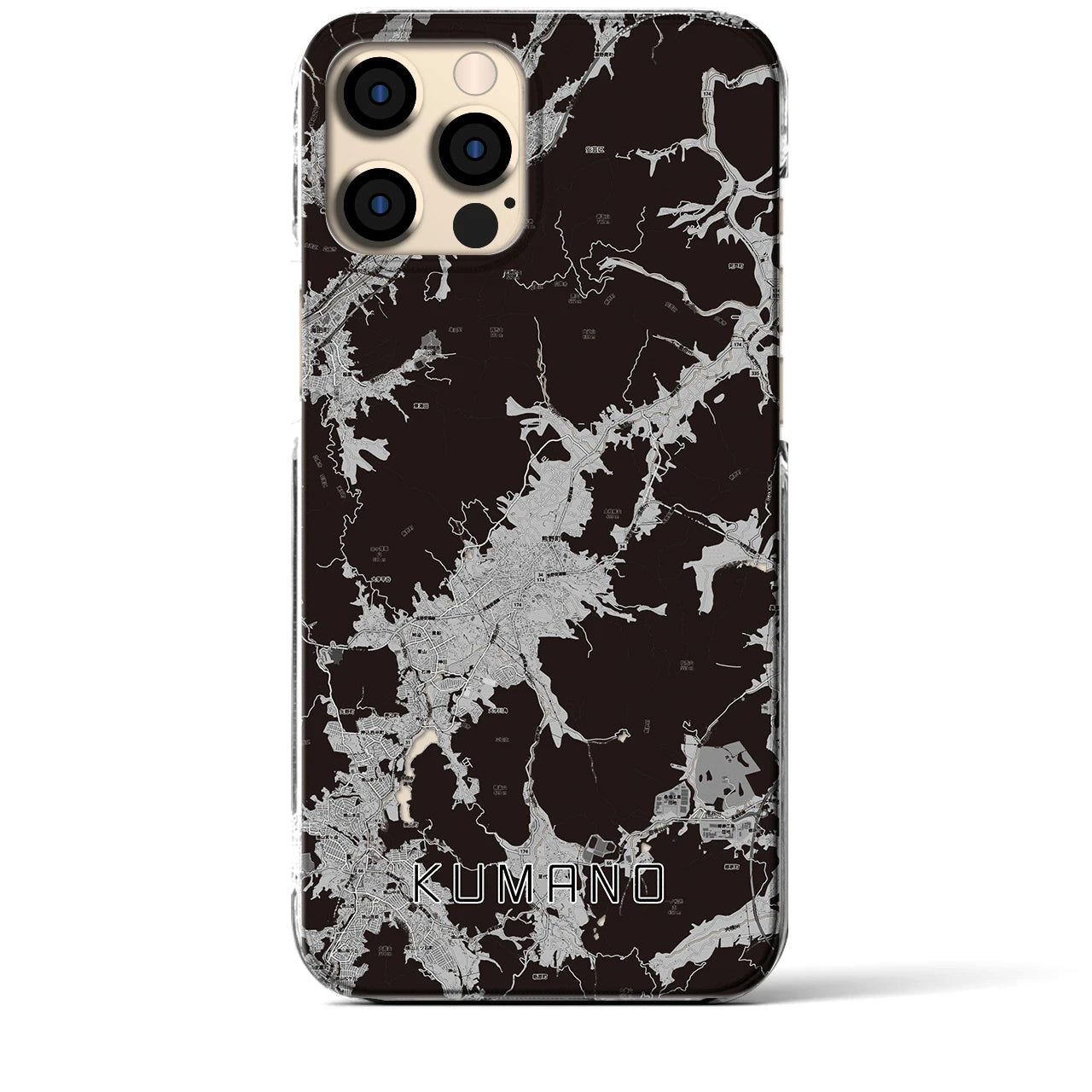 【熊野(広島県)】地図柄iPhoneケース(クリアタイプ)