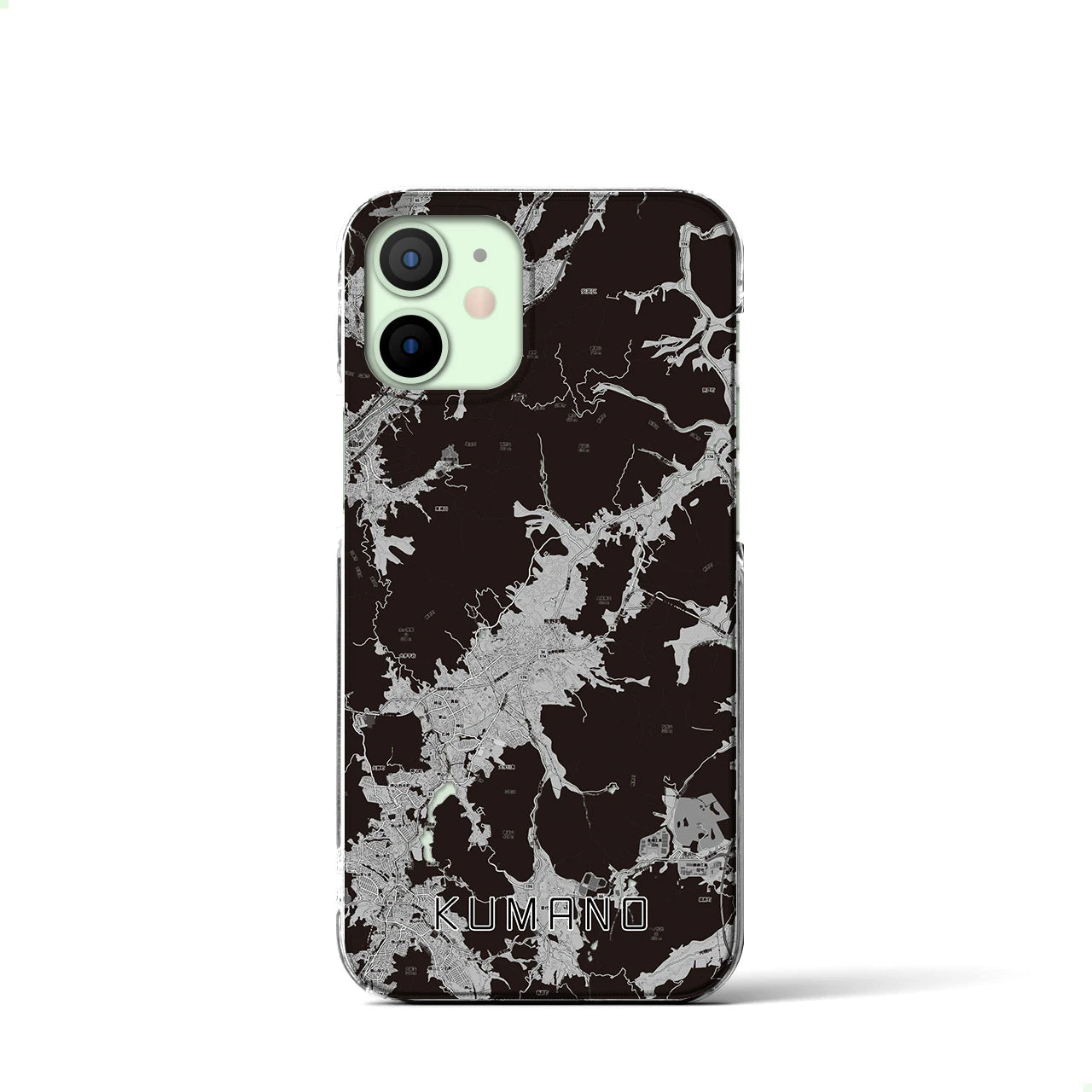 【熊野(広島県)】地図柄iPhoneケース(クリアタイプ)