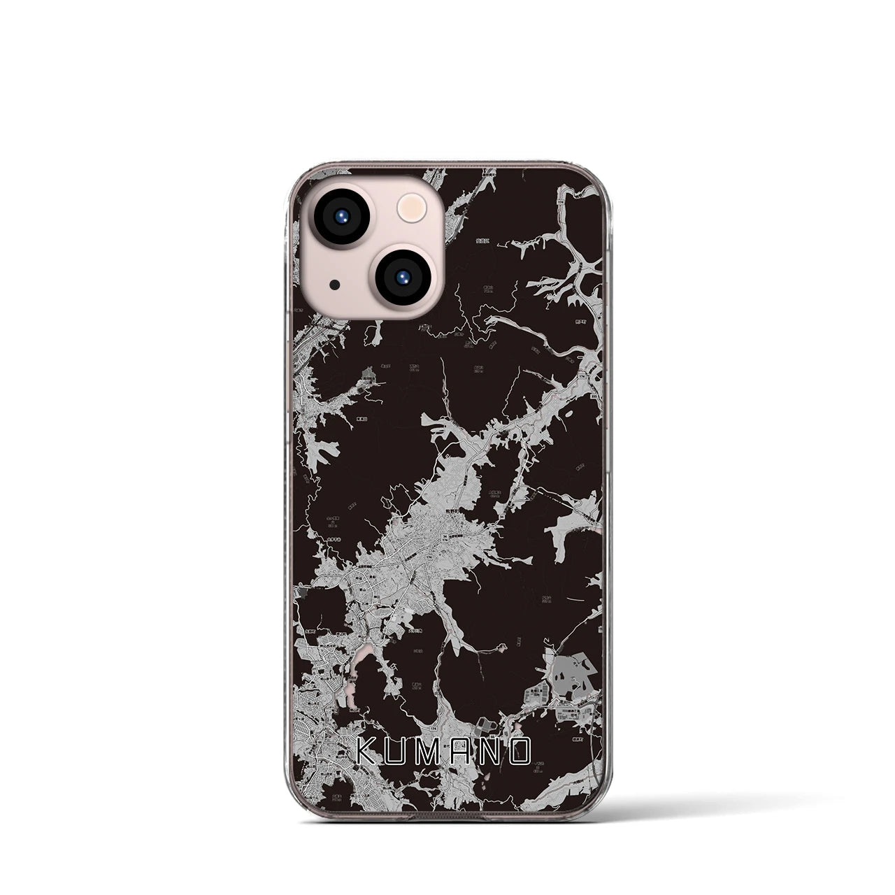 【熊野(広島県)】地図柄iPhoneケース(クリアタイプ)