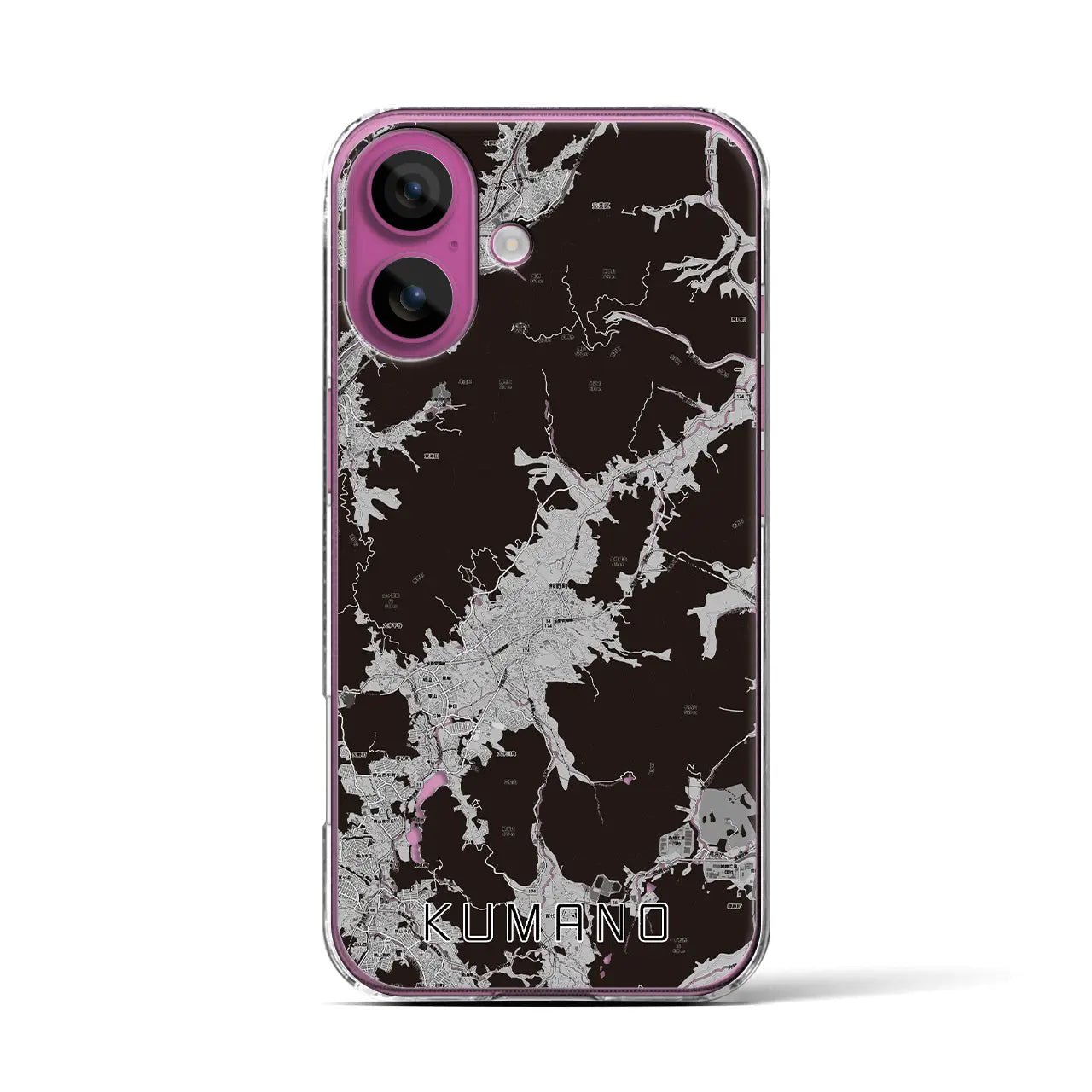 【熊野(広島県)】地図柄iPhoneケース(クリアタイプ)