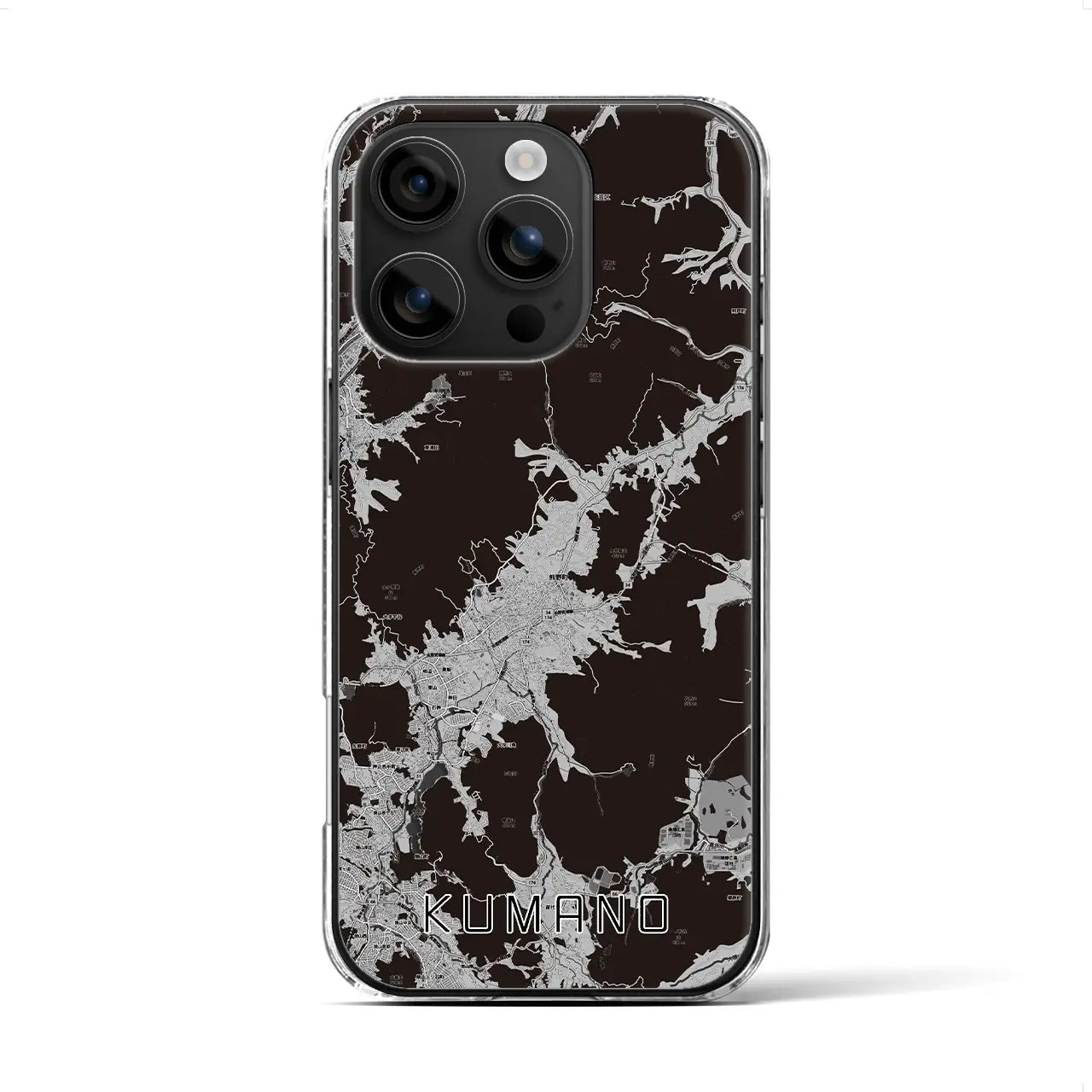【熊野(広島県)】地図柄iPhoneケース(クリアタイプ)