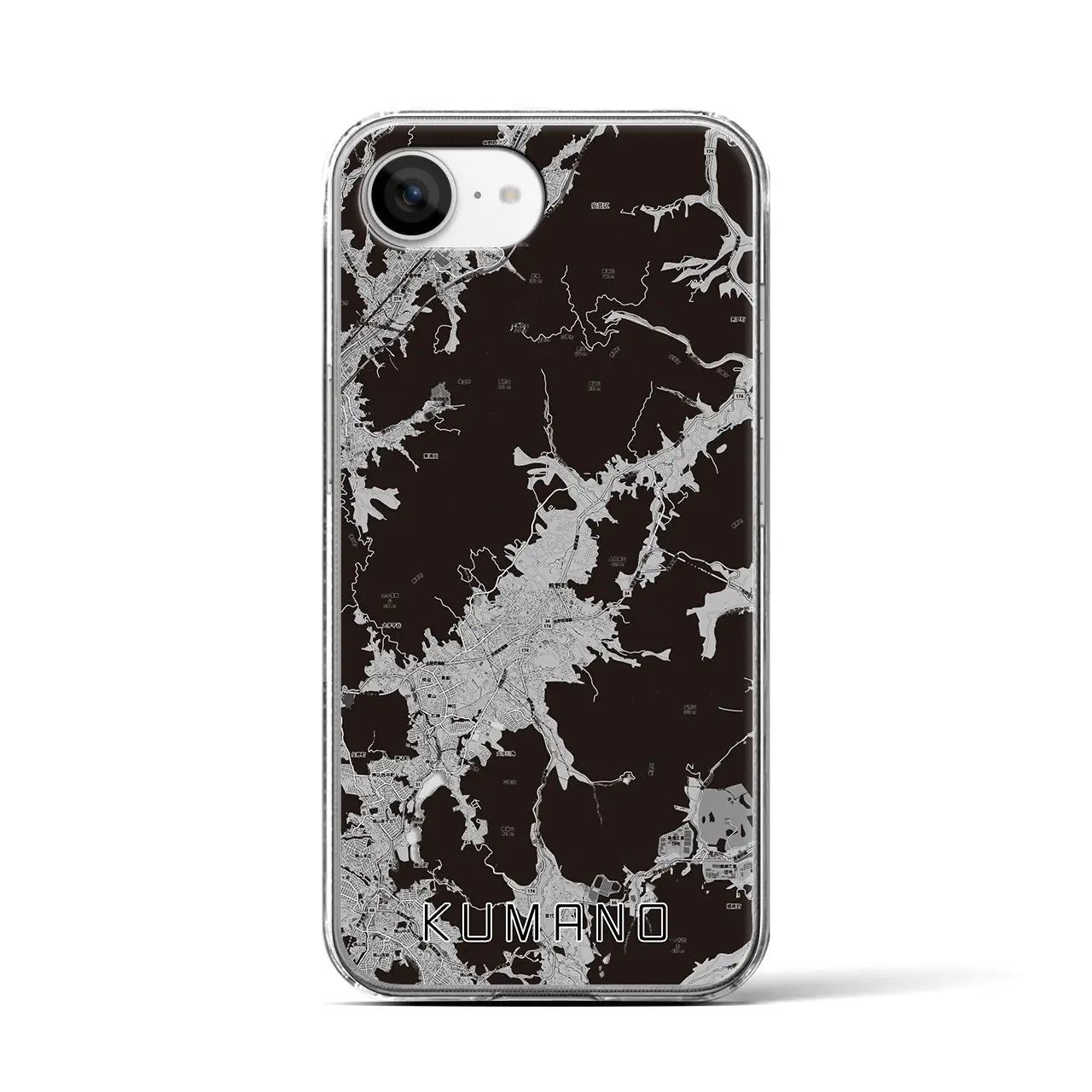 【熊野(広島県)】地図柄iPhoneケース(クリアタイプ)