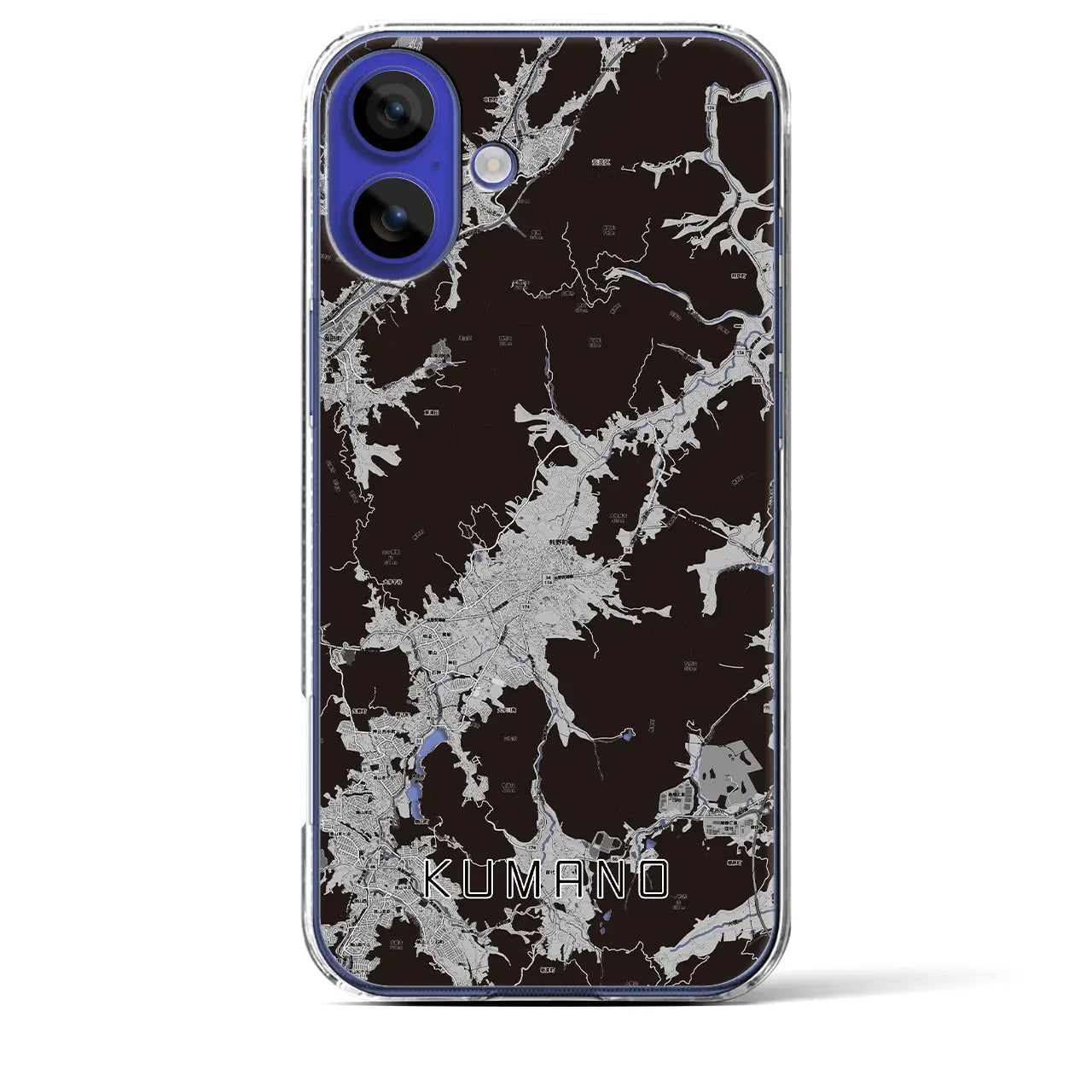 【熊野(広島県)】地図柄iPhoneケース(クリアタイプ)
