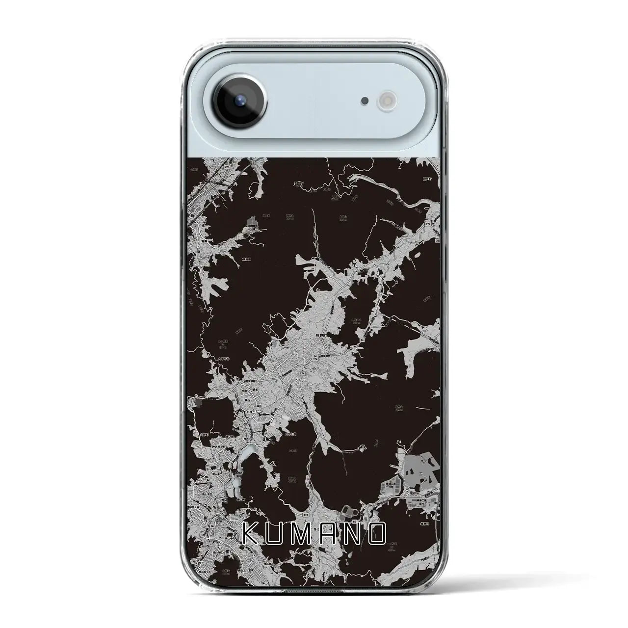 【熊野(広島県)】地図柄iPhoneケース(クリアタイプ)