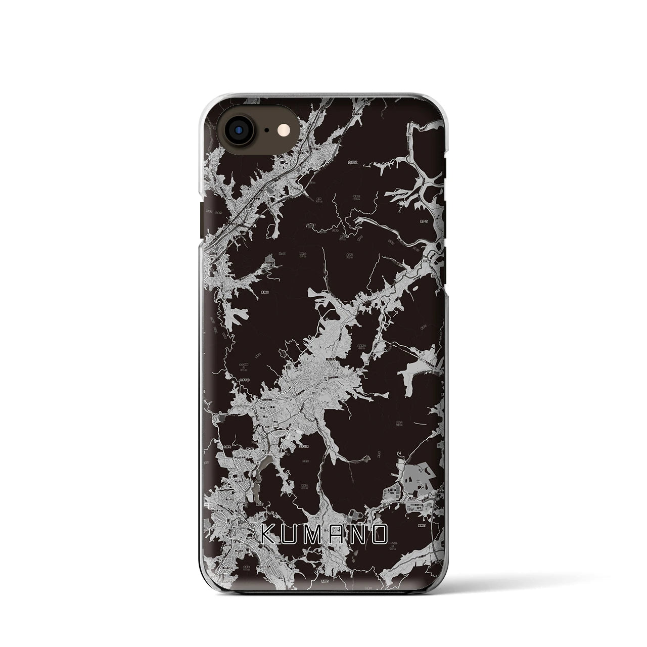 【熊野(広島県)】地図柄iPhoneケース(クリアタイプ)