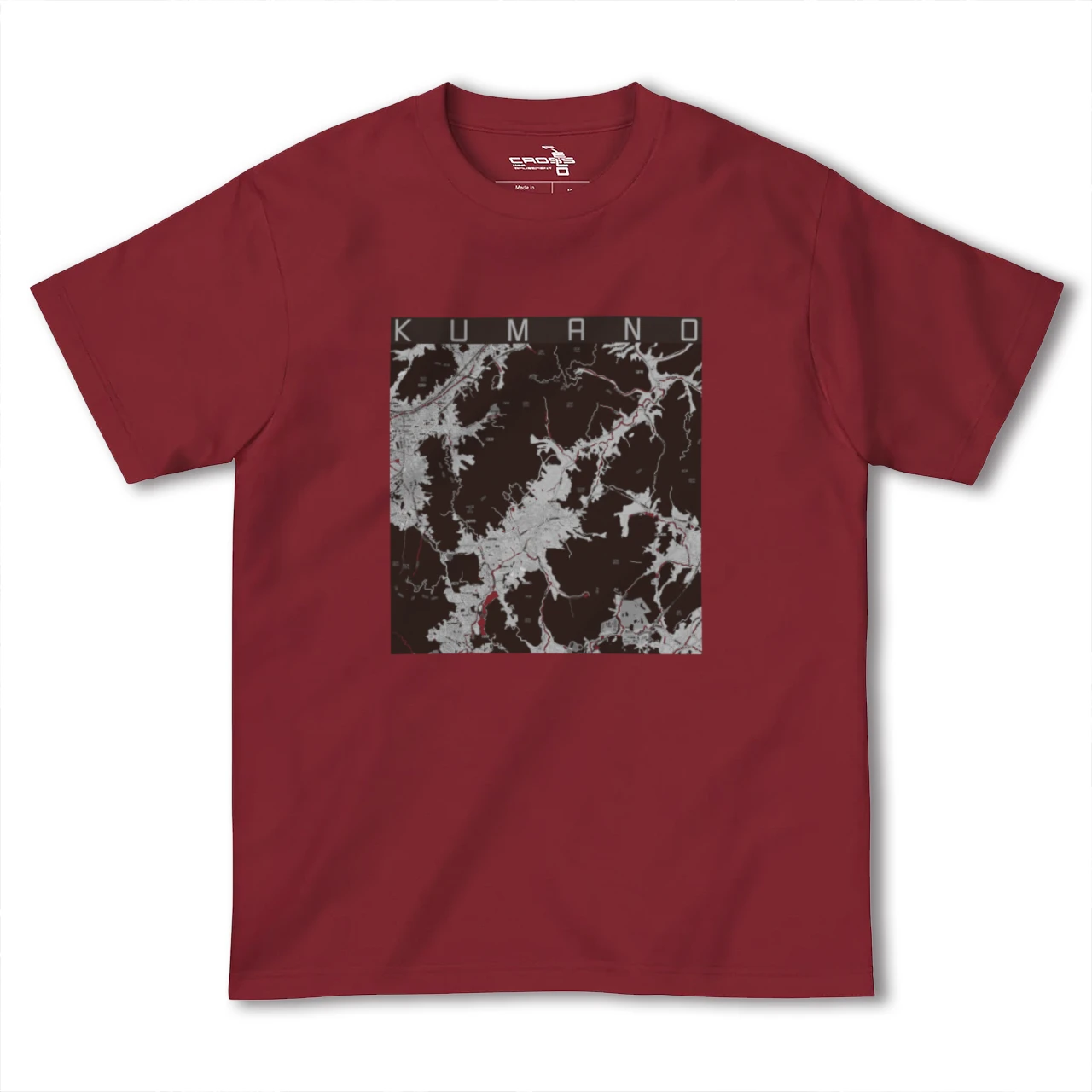 【熊野(広島県)(広島県)】地図柄ヘビーウェイトTシャツ