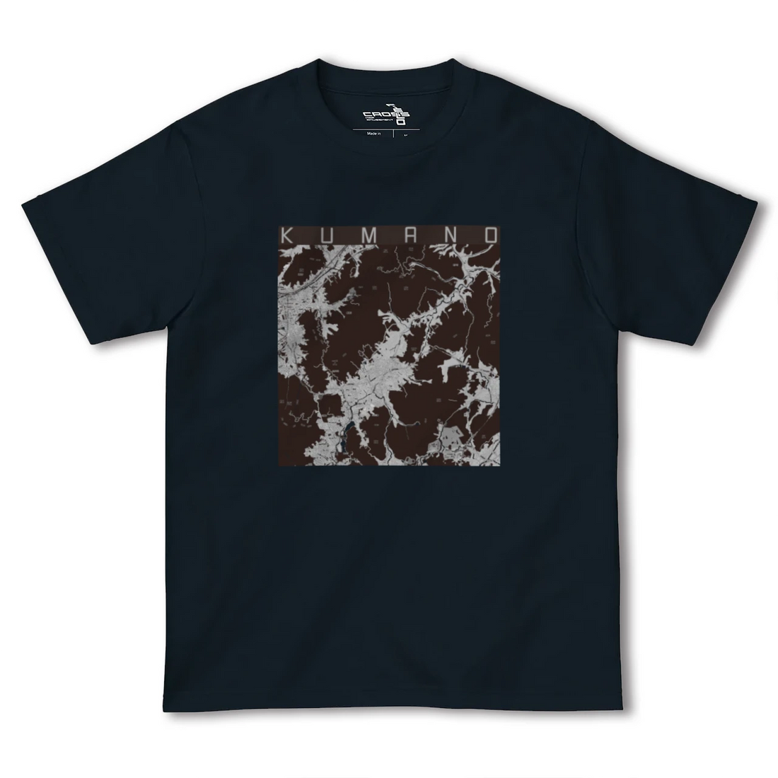 【熊野(広島県)(広島県)】地図柄ヘビーウェイトTシャツ