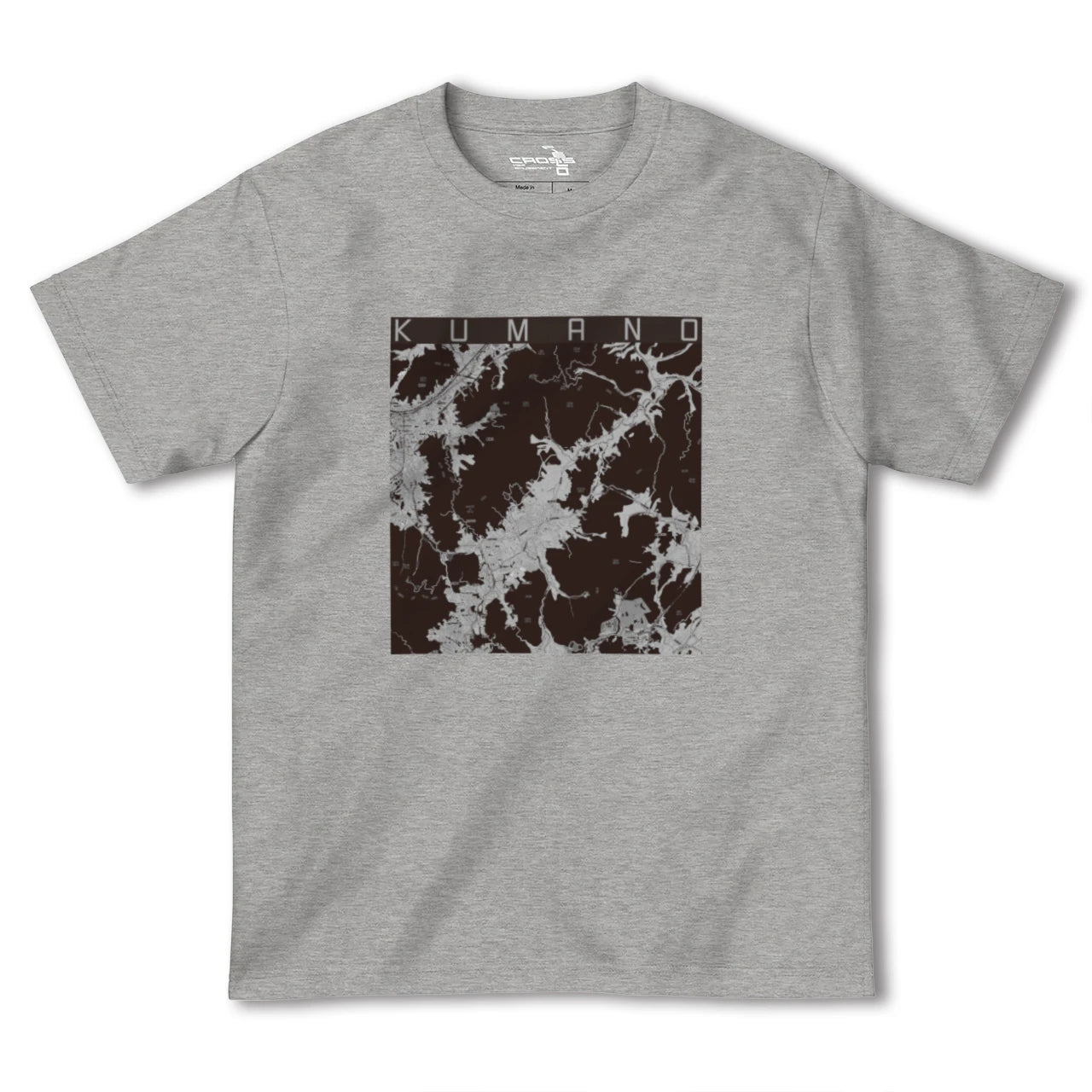 【熊野(広島県)(広島県)】地図柄ヘビーウェイトTシャツ